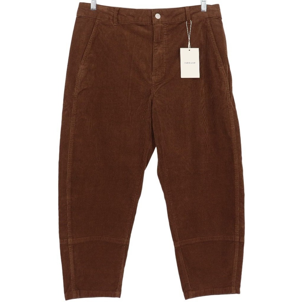 Everlane The Utility Barrel Pant Corduroy in Cocoa Brown Size 16 Organic Cotton